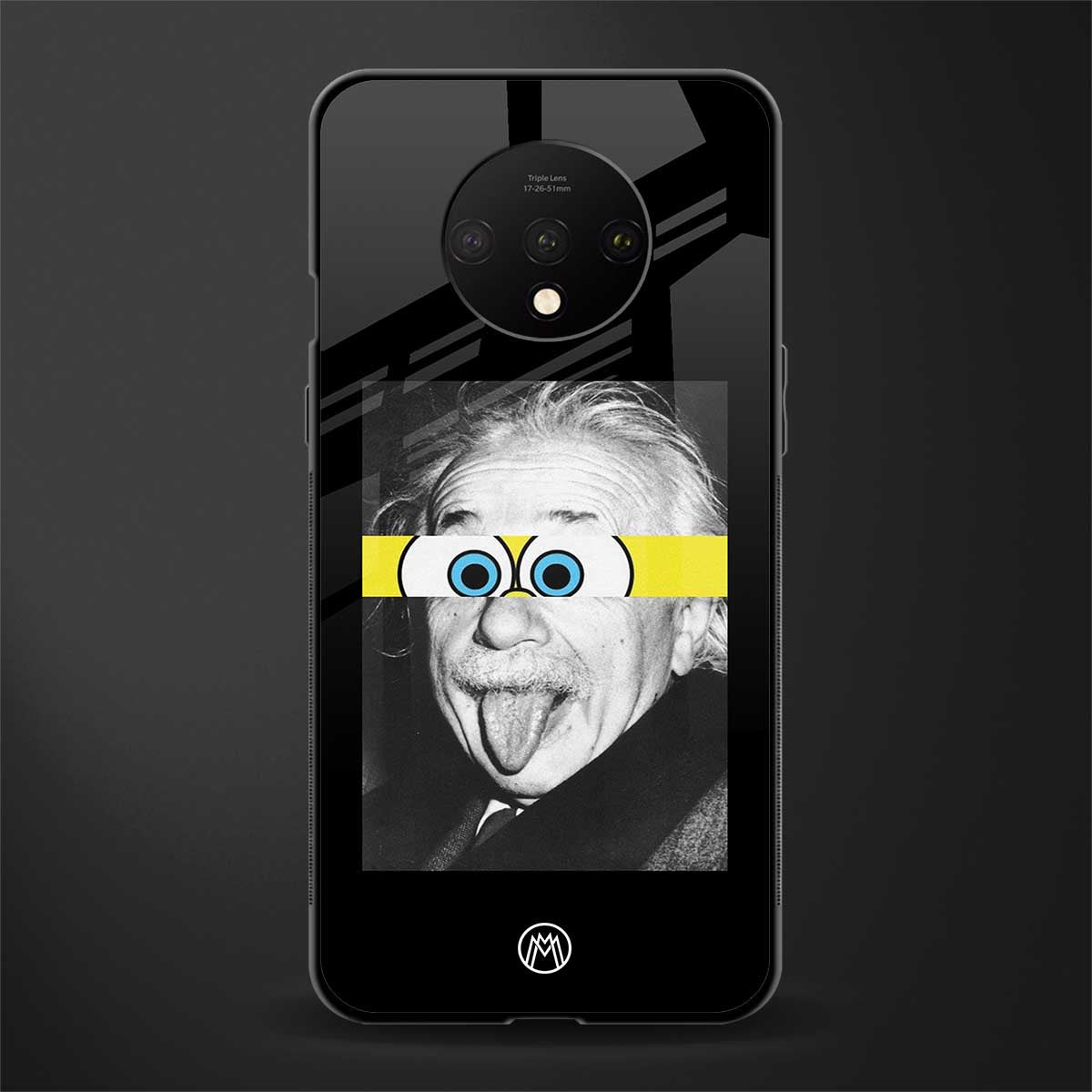 albert einstein spongebob squarepants glass case for oneplus 7t image