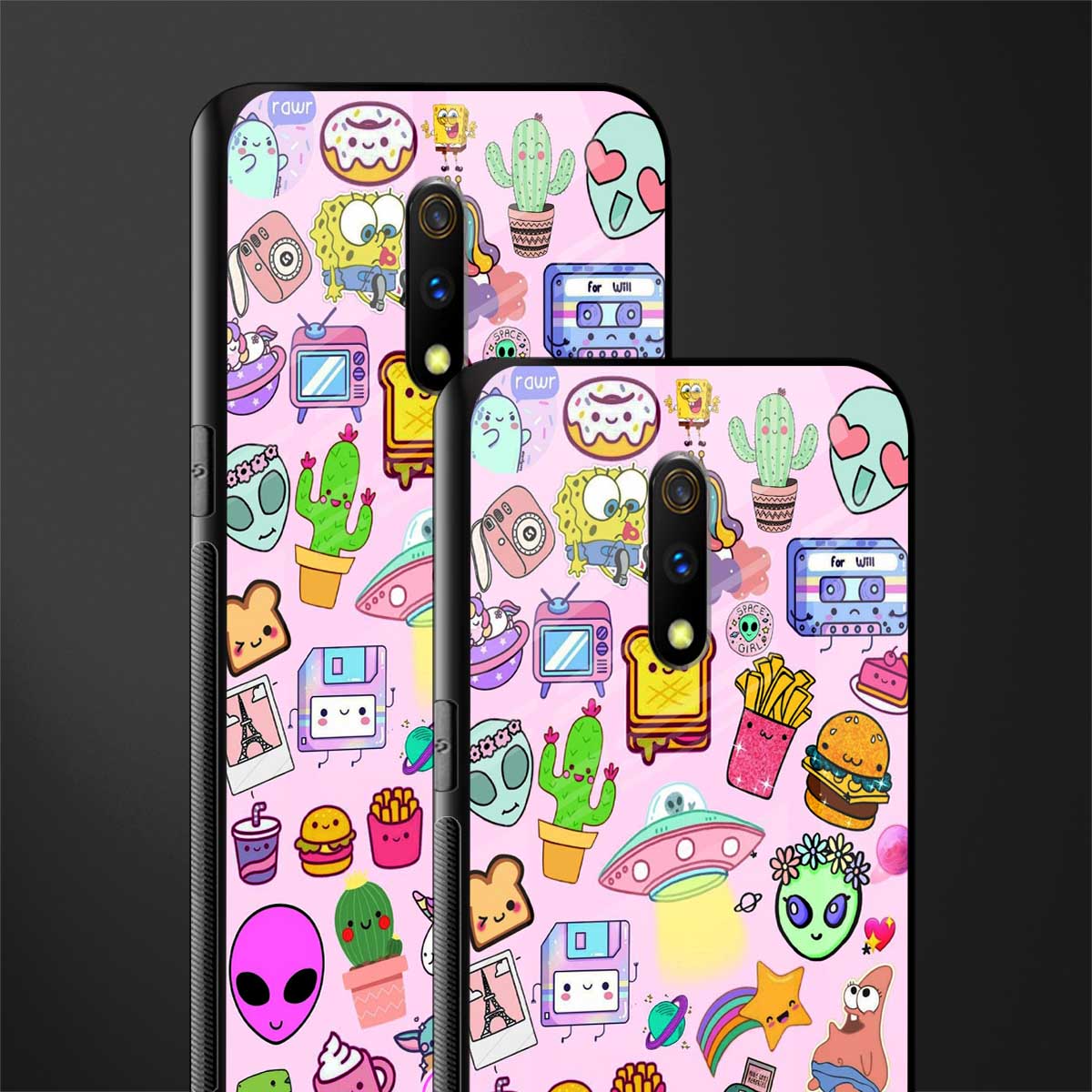 alien stickers studio glass case for oppo k3 image-2