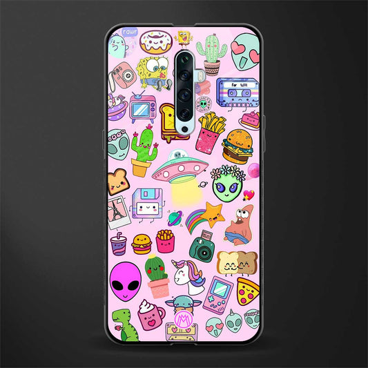 alien stickers studio glass case for oppo reno 2f image