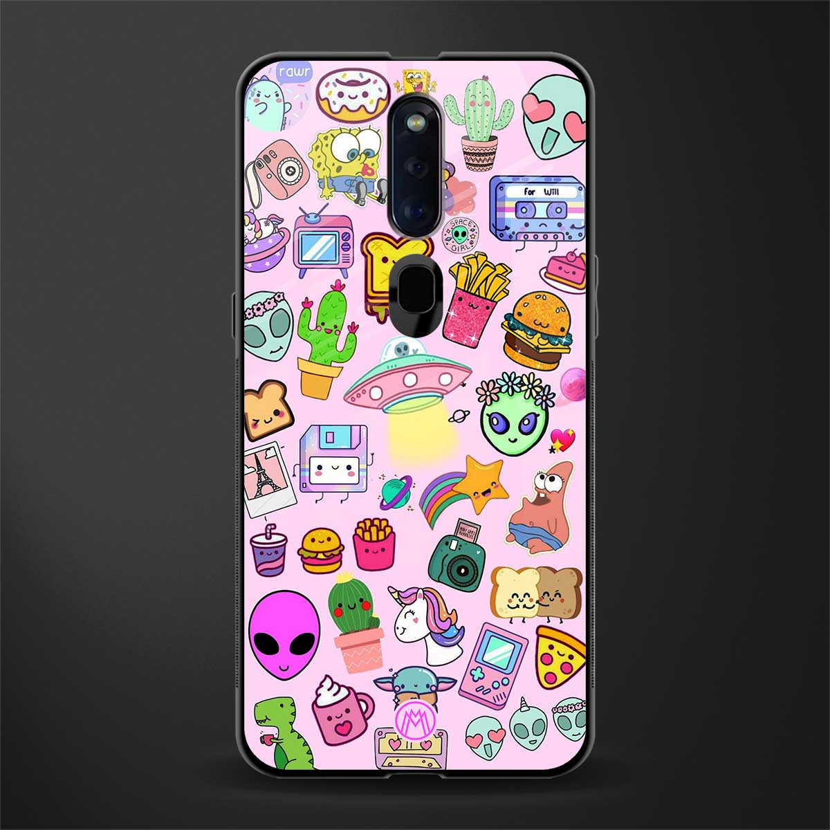 alien stickers studio glass case for oppo f11 pro image