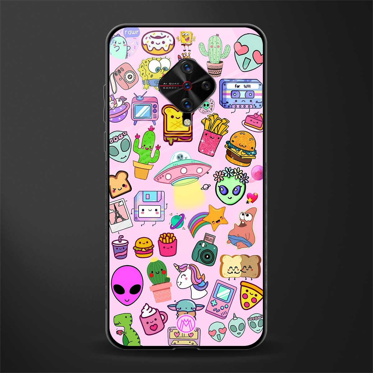 alien stickers studio glass case for vivo s1 pro image