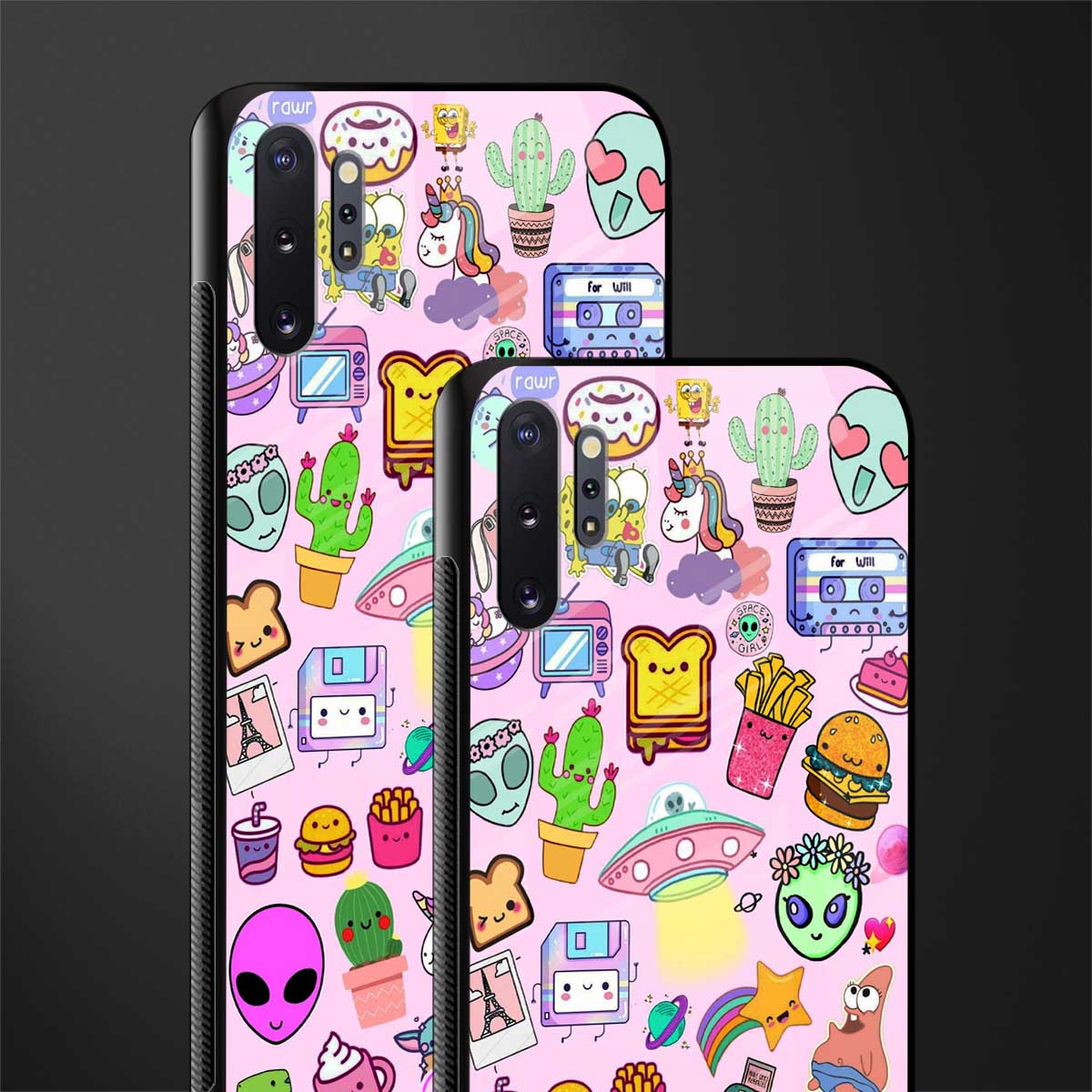 alien stickers studio glass case for samsung galaxy note 10 plus image-2