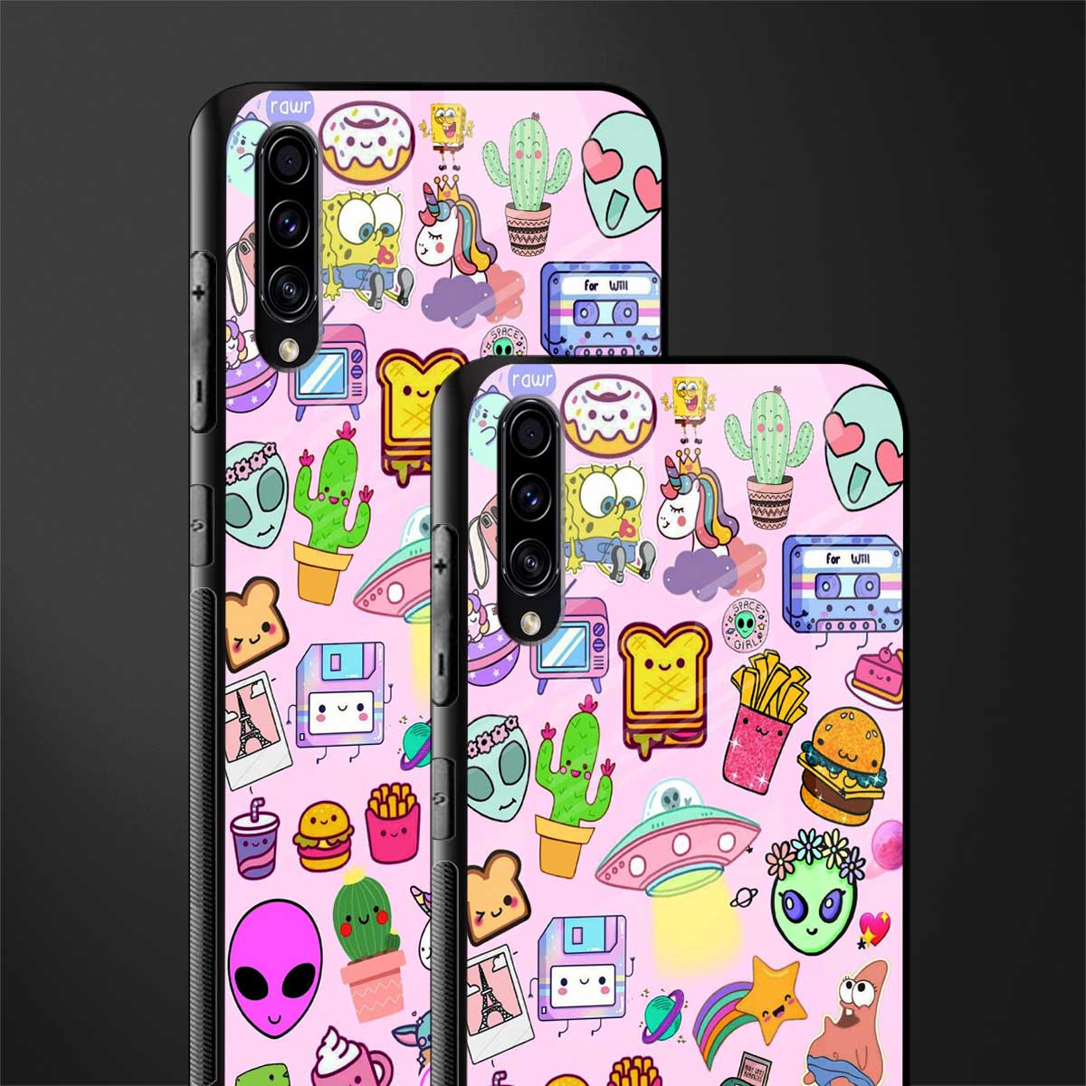 alien stickers studio glass case for samsung galaxy a70 image-2