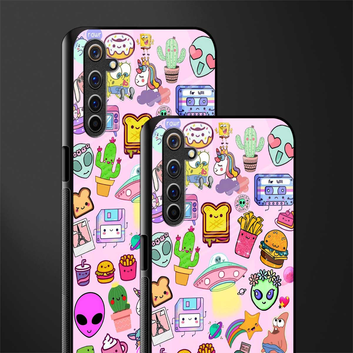 alien stickers studio glass case for realme 6i image-2