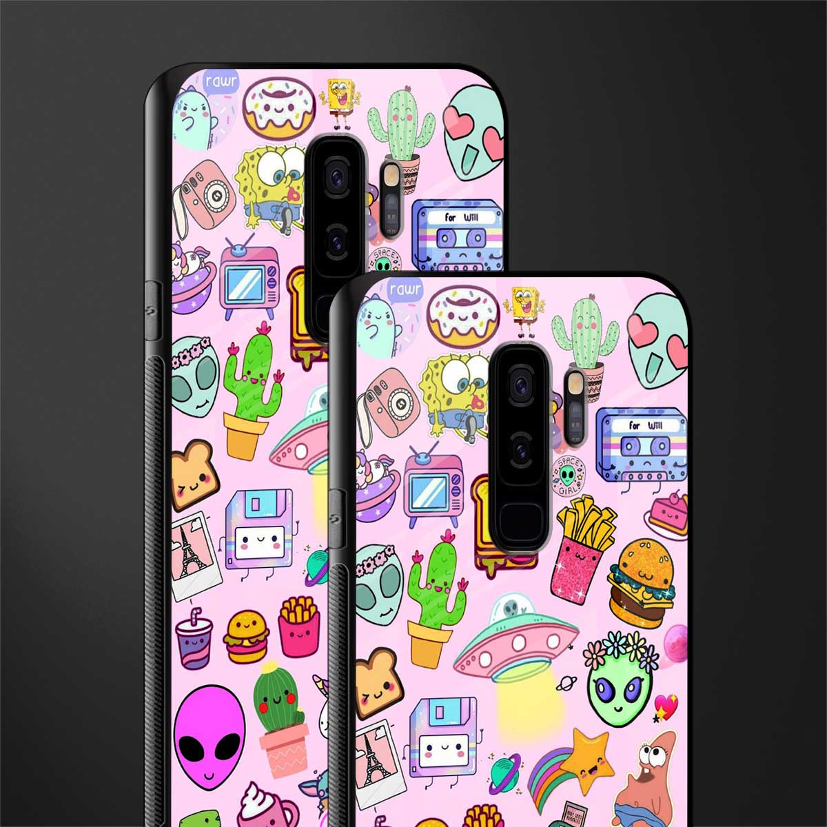 alien stickers studio glass case for samsung galaxy s9 plus image-2
