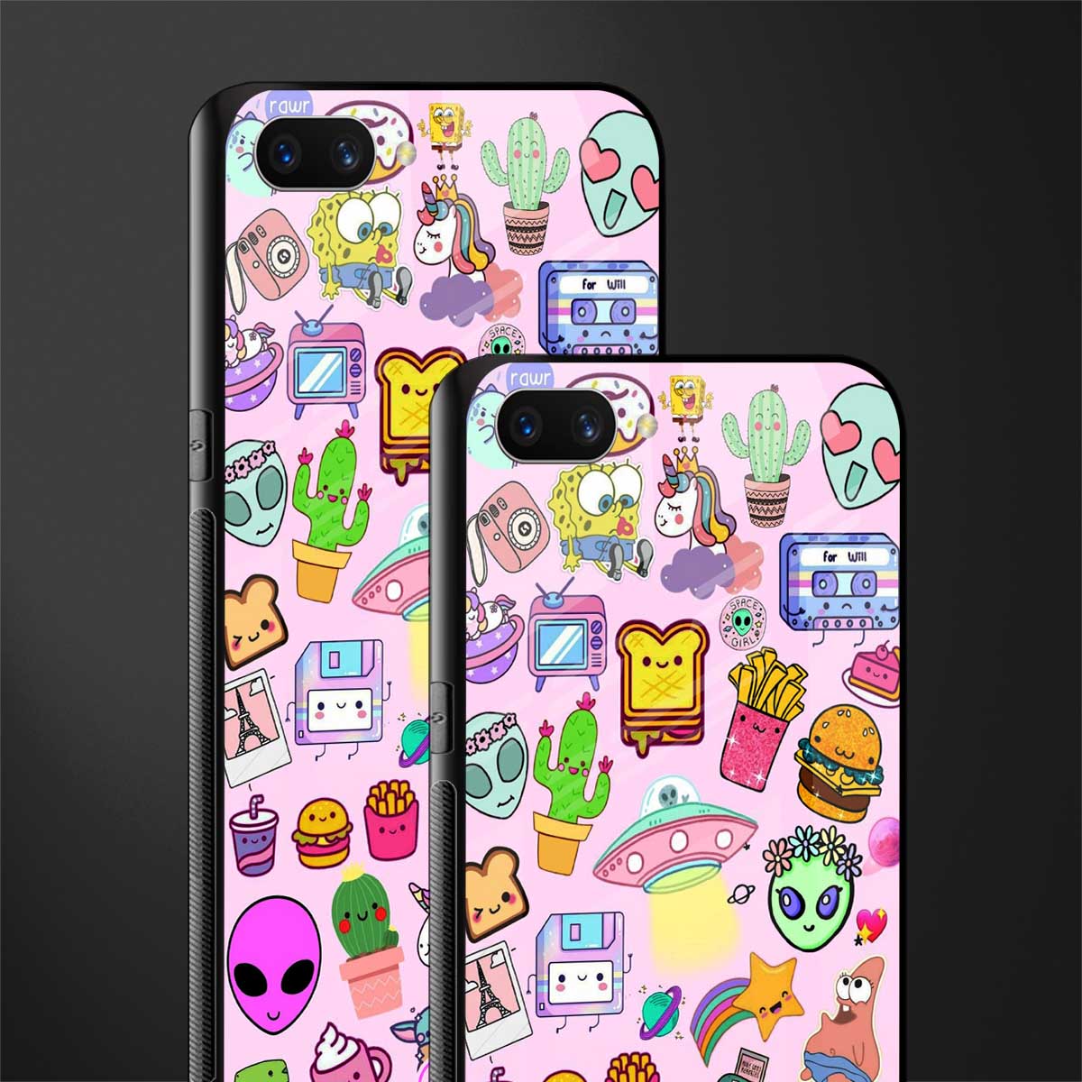 alien stickers studio glass case for realme c1 image-2