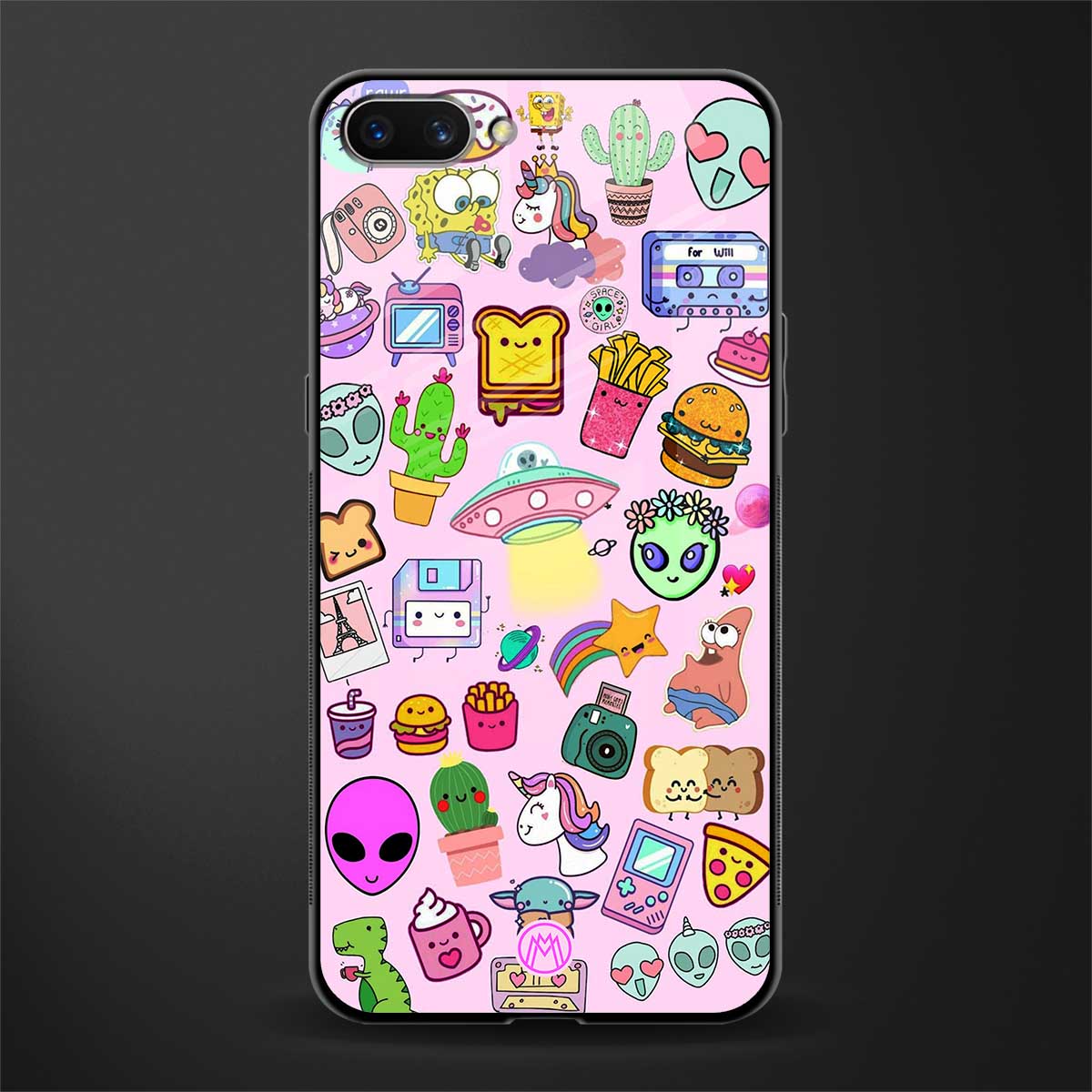 alien stickers studio glass case for realme c1 image