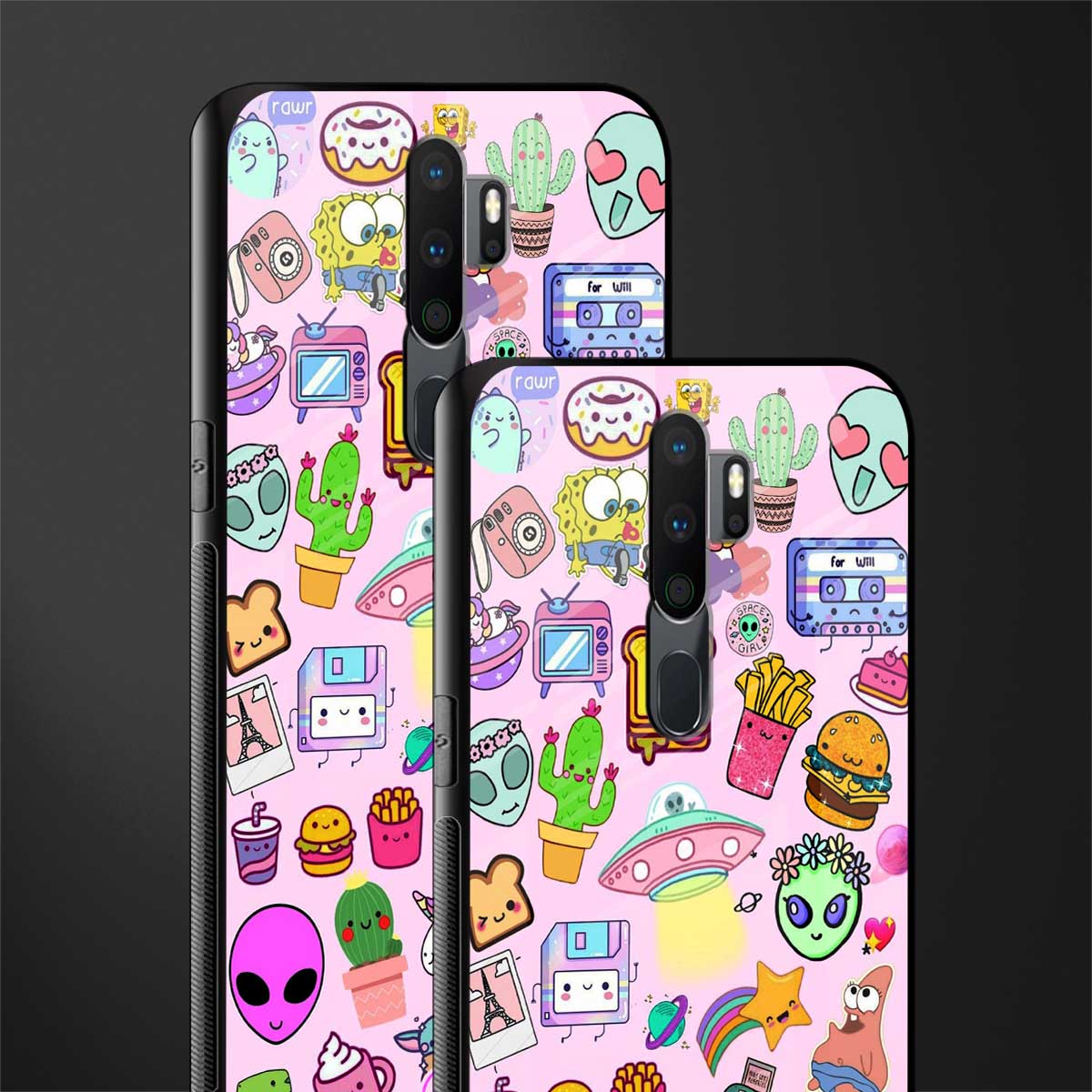 alien stickers studio glass case for oppo a9 2020 image-2