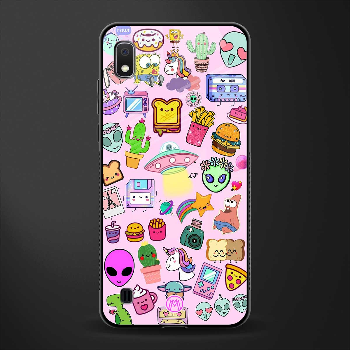 alien stickers studio glass case for samsung galaxy a10 image