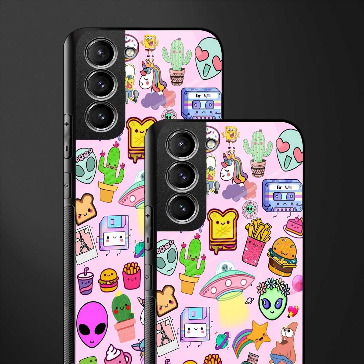 alien stickers studio glass case for samsung galaxy s21 image-2