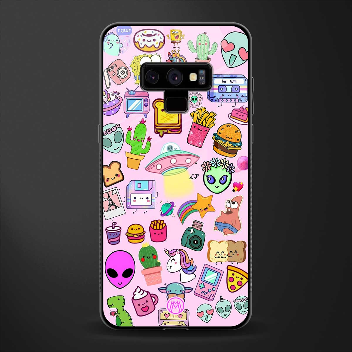 alien stickers studio glass case for samsung galaxy note 9 image