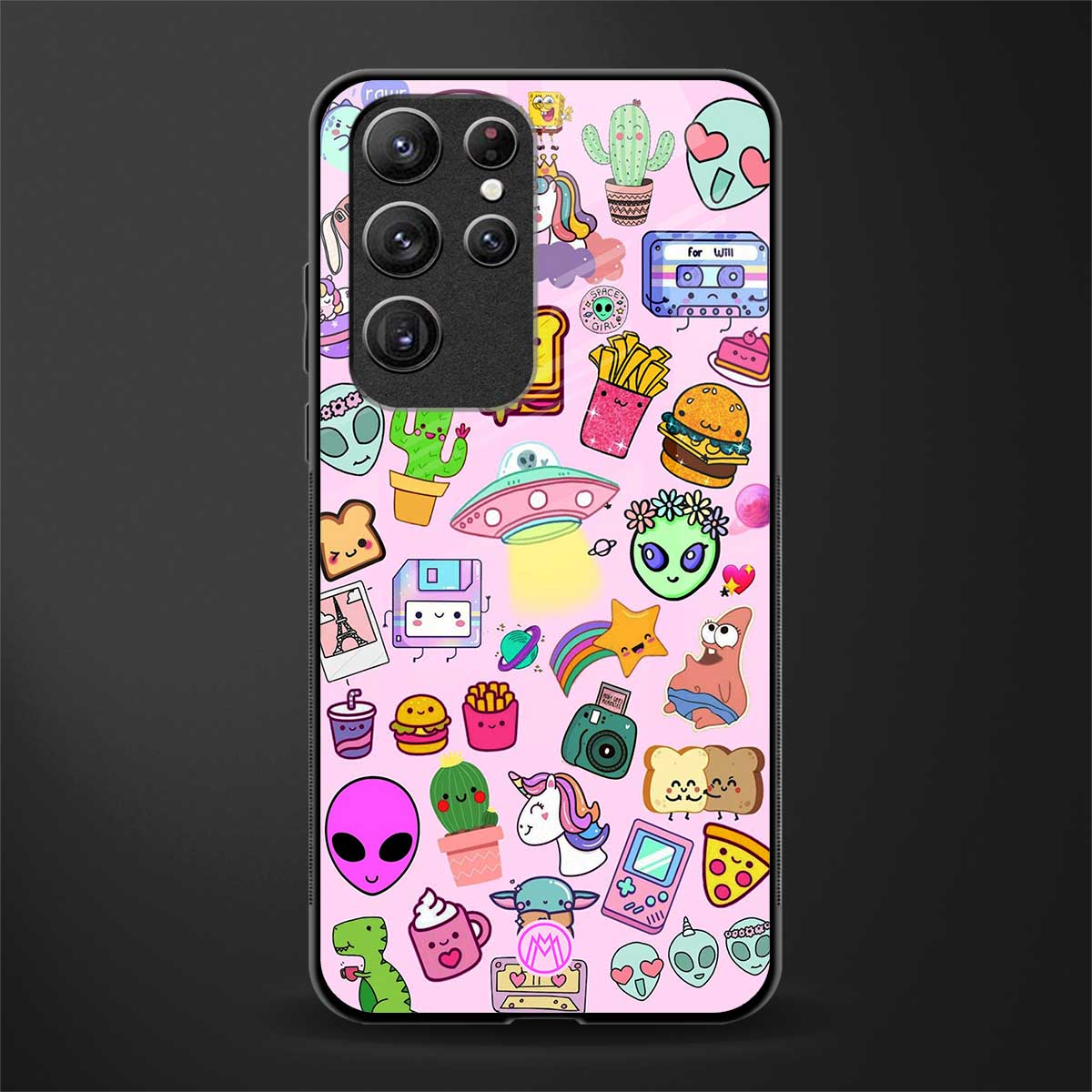 alien stickers studio glass case for samsung galaxy s22 ultra 5g image