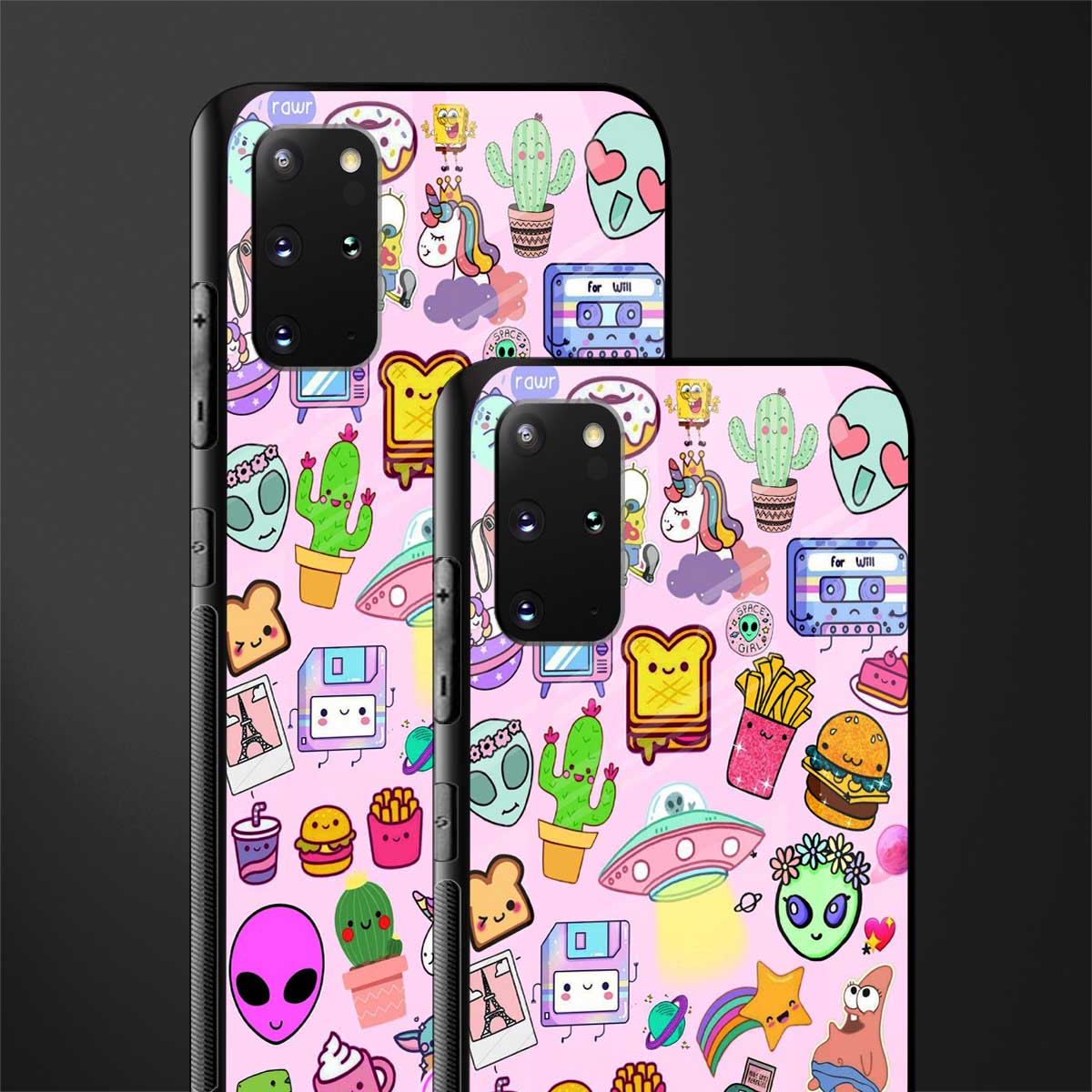 alien stickers studio glass case for samsung galaxy s20 plus image-2