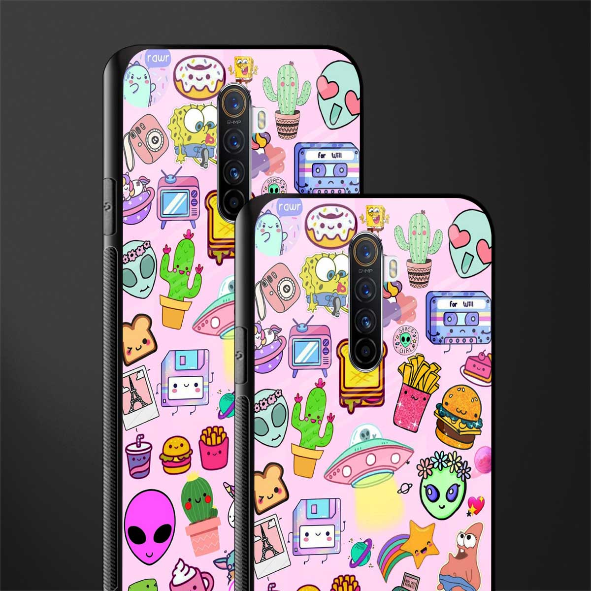 alien stickers studio glass case for realme x2 pro image-2