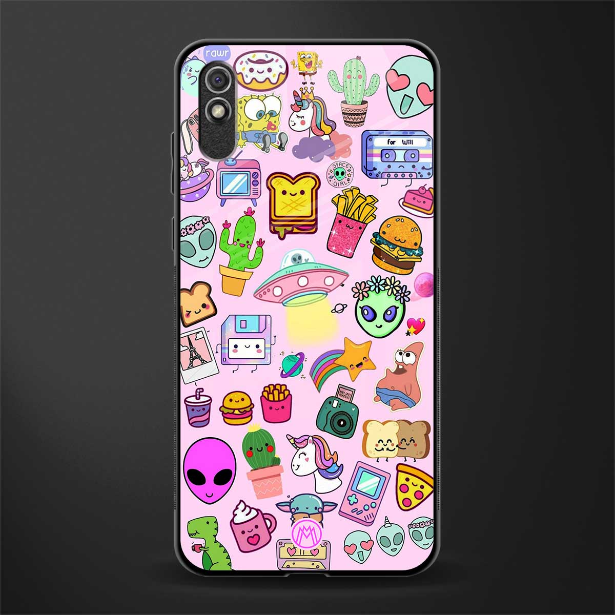 alien stickers studio glass case for redmi 9a image