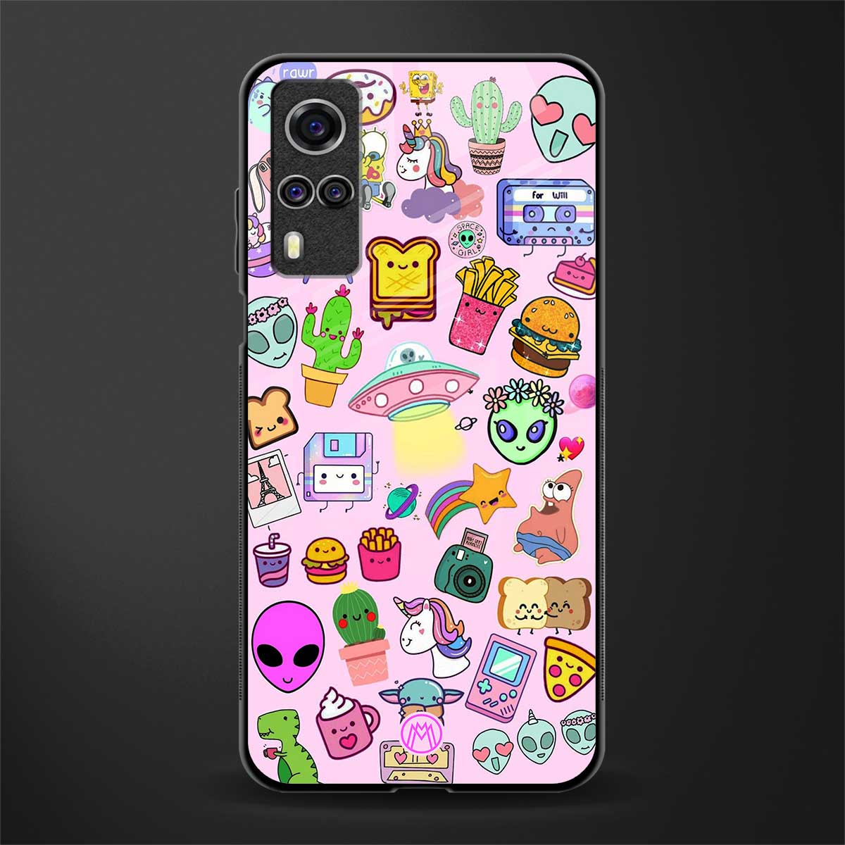 alien stickers studio glass case for vivo y51 image