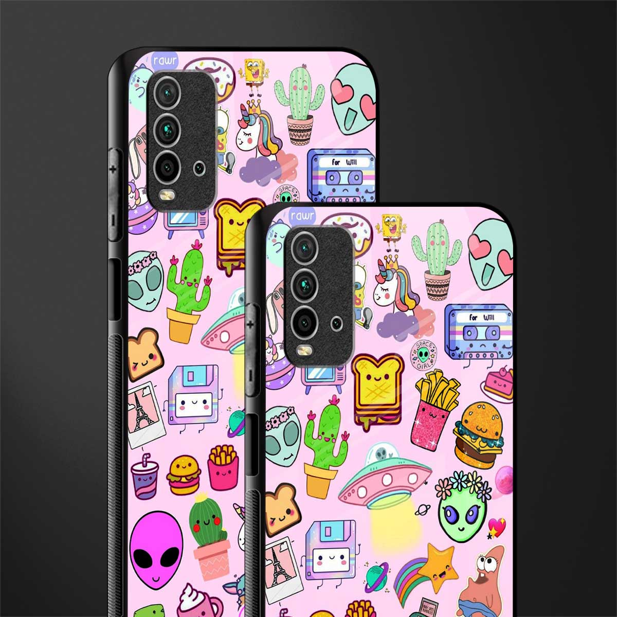 alien stickers studio glass case for redmi 9 power image-2