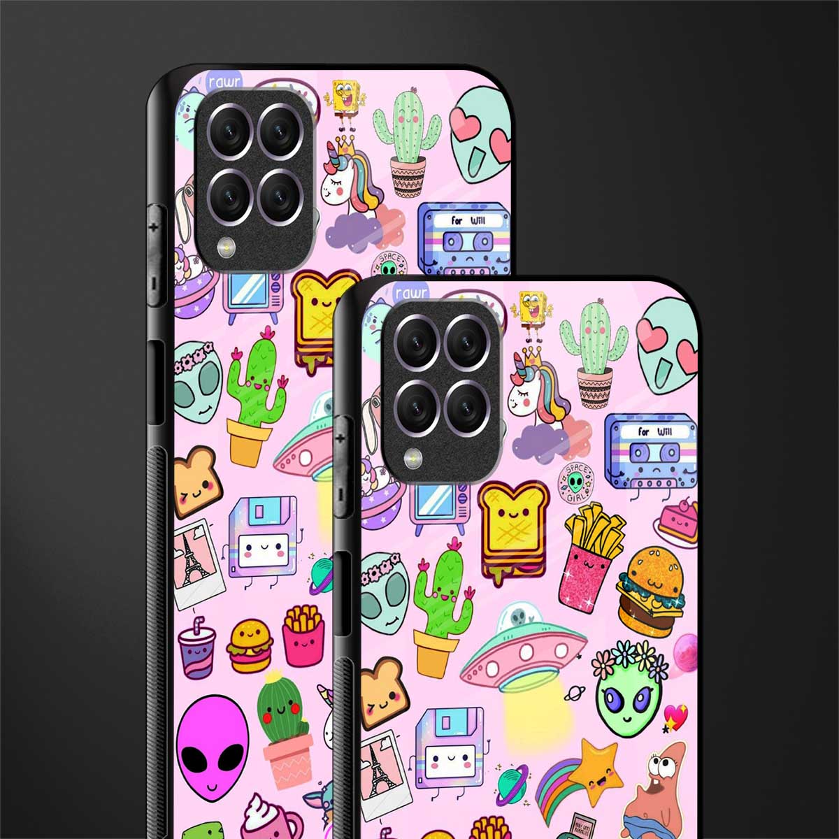 alien stickers studio glass case for samsung galaxy f62 image-2