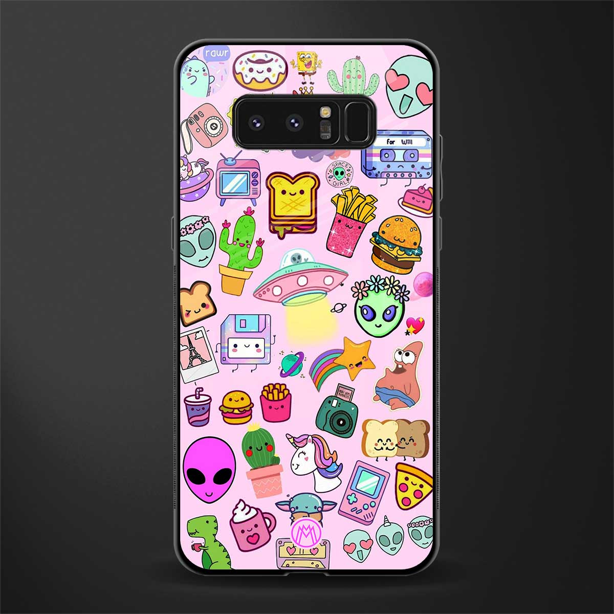 alien stickers studio glass case for samsung galaxy note 8 image