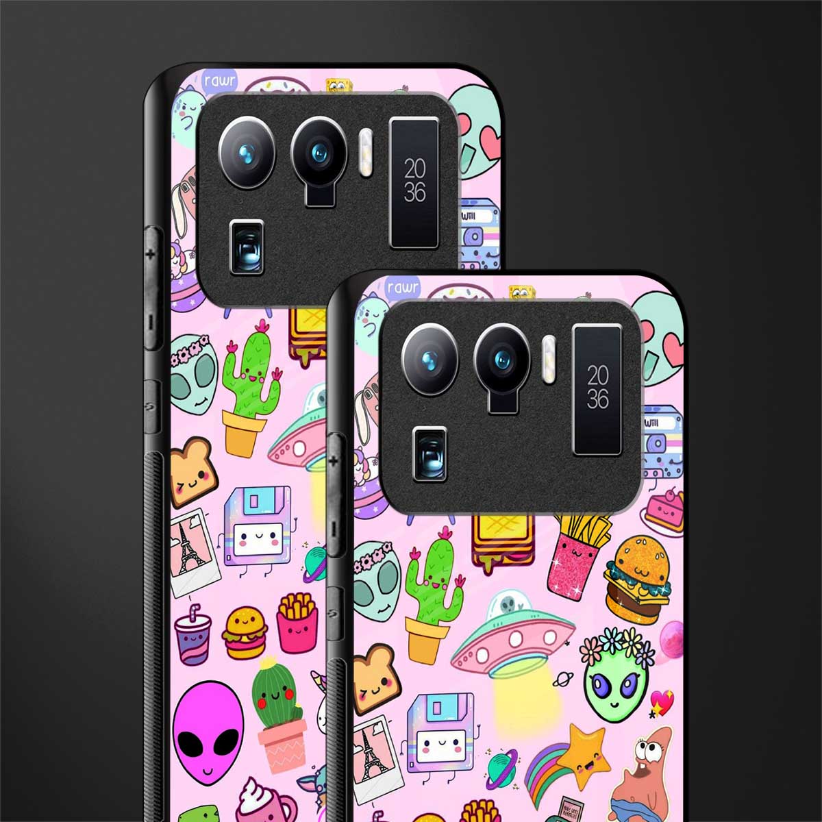 alien stickers studio glass case for mi 11 ultra 5g image-2