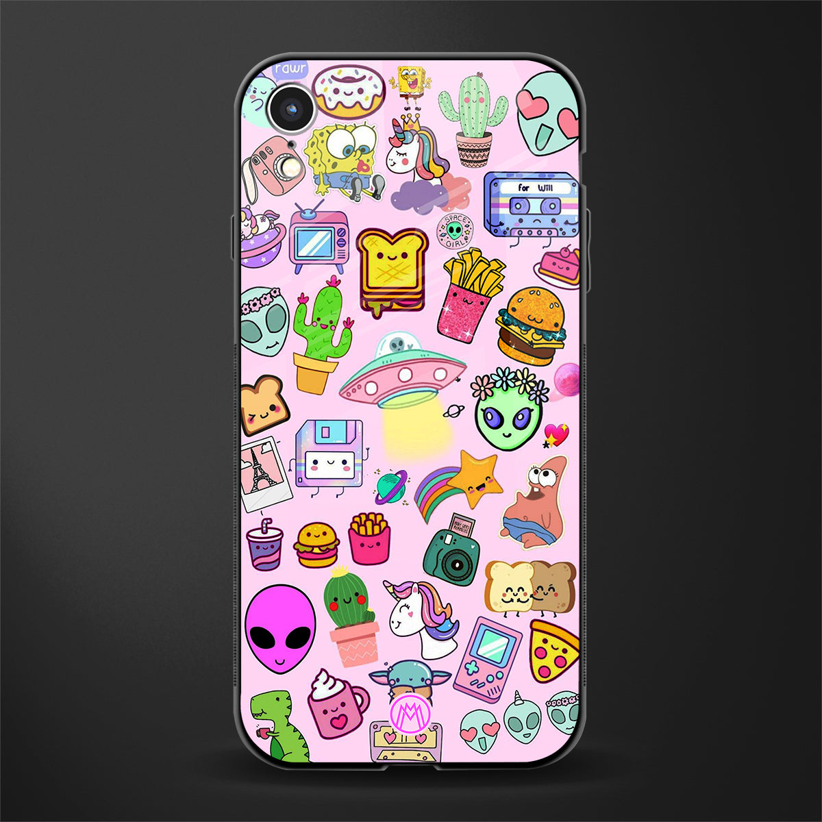 alien stickers studio glass case for iphone xr image