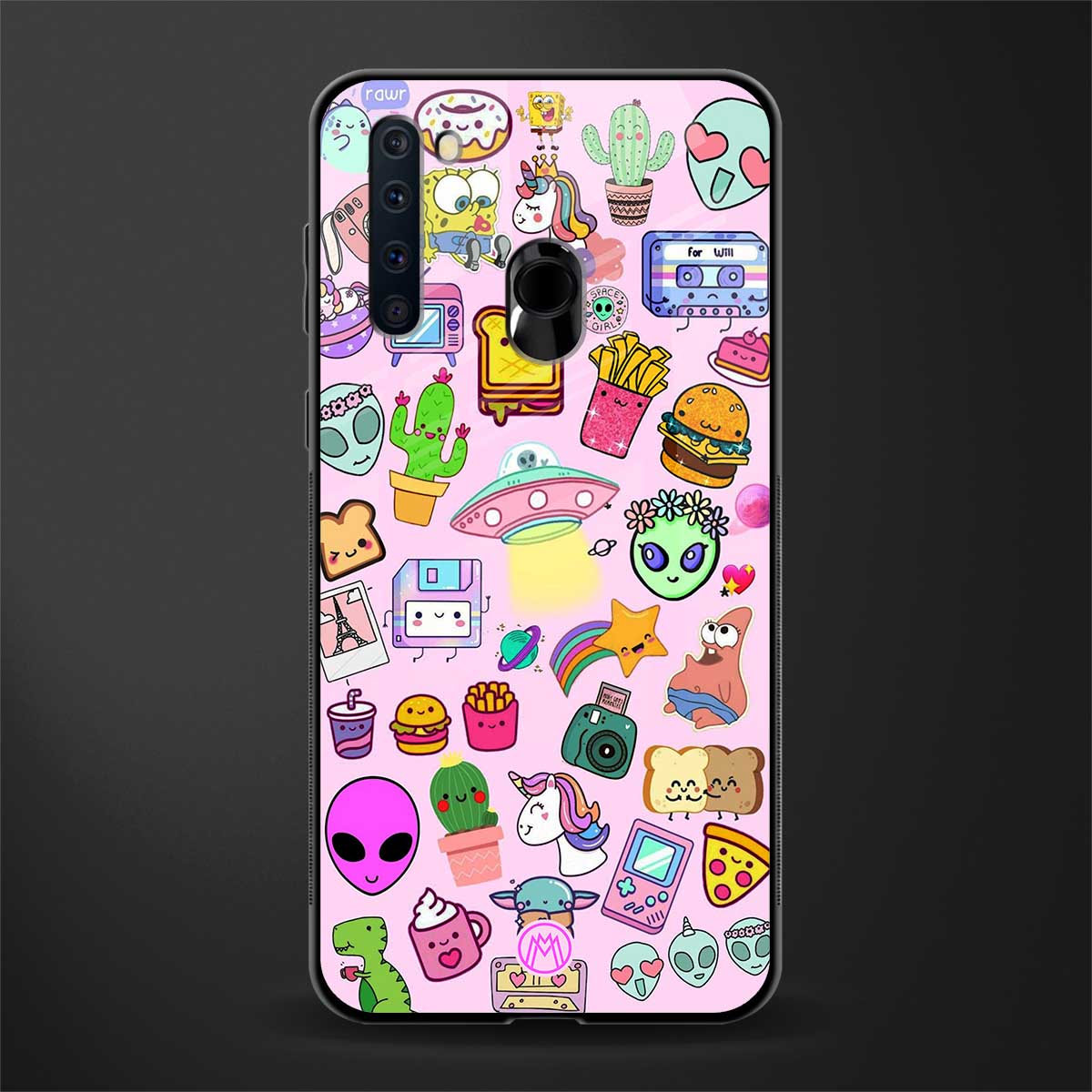alien stickers studio glass case for samsung a21 image