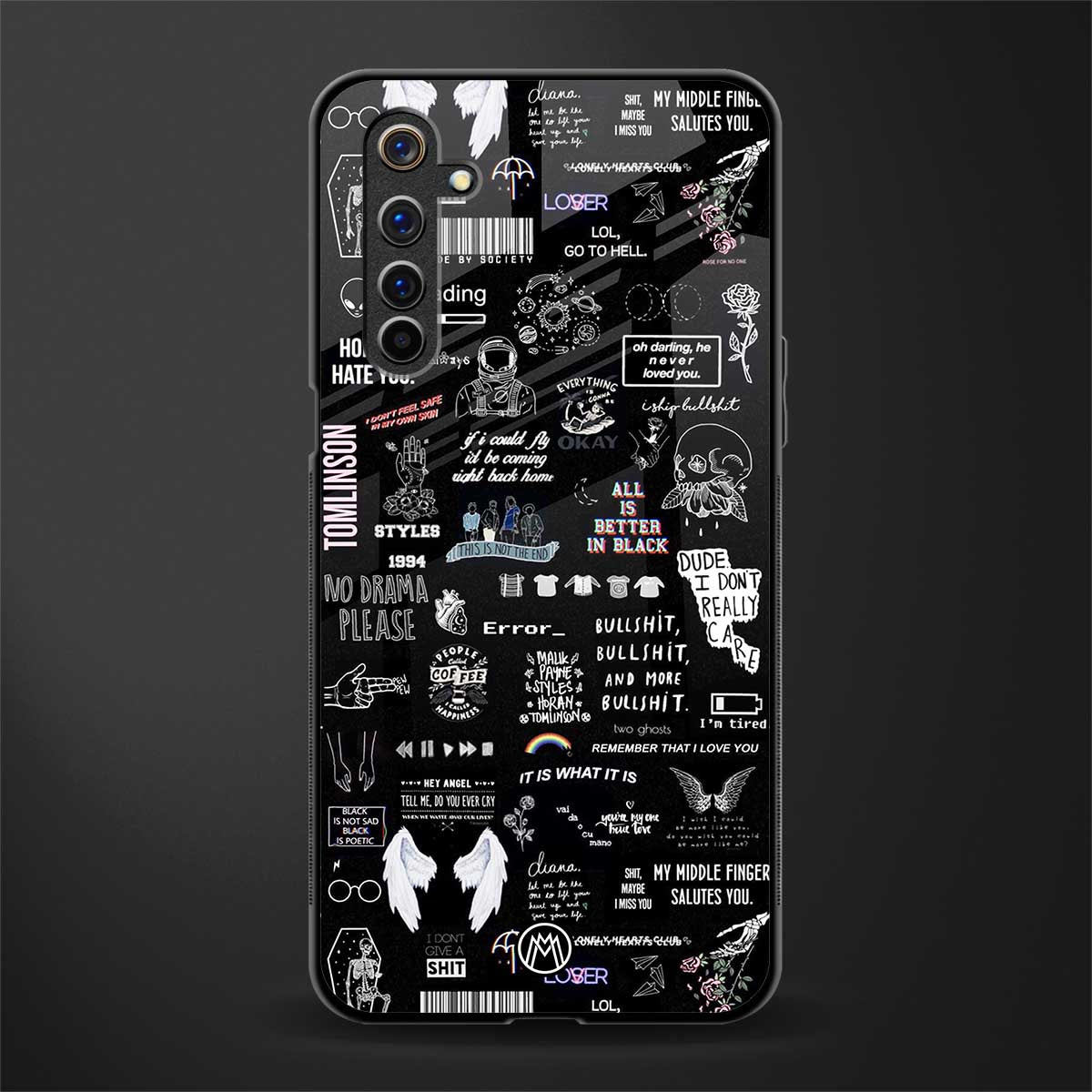 all is better in black glass case for realme 6 image