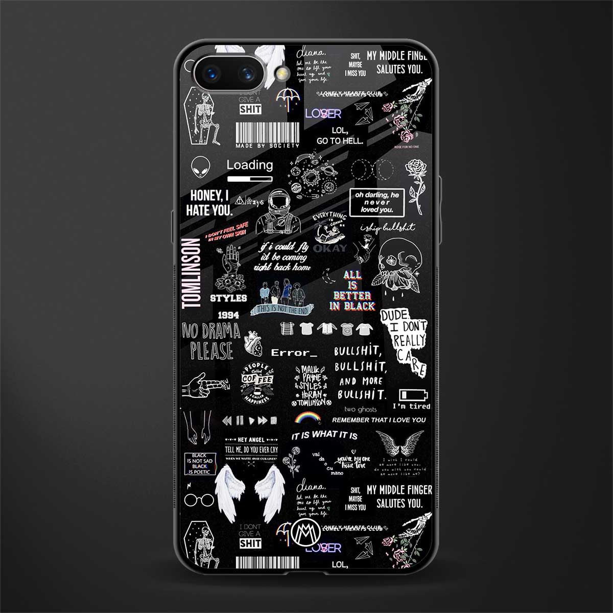 all is better in black glass case for realme c1 image
