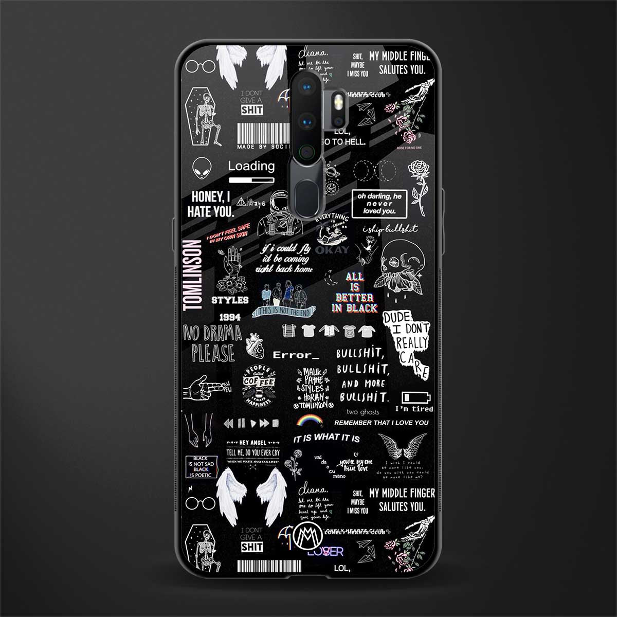 all is better in black glass case for oppo a9 2020 image