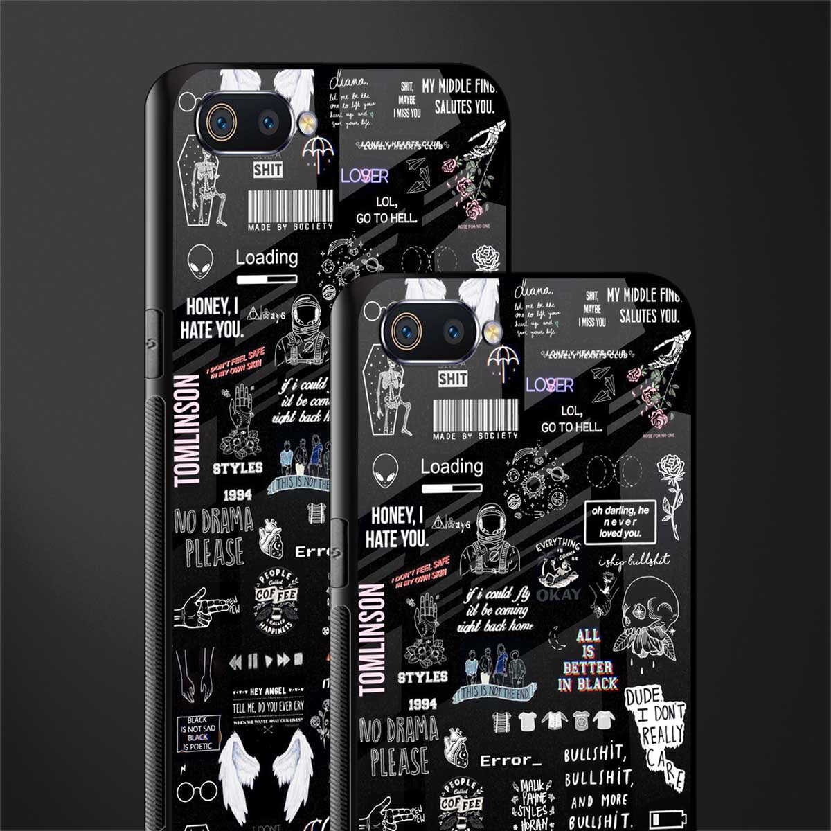 all is better in black glass case for oppo a1k image-2
