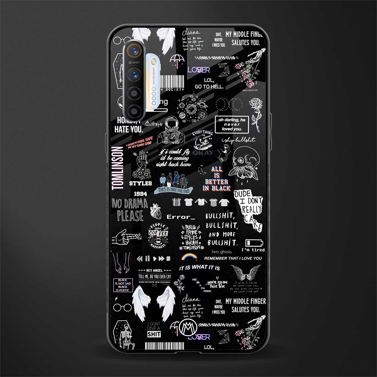 all is better in black glass case for realme x2 image