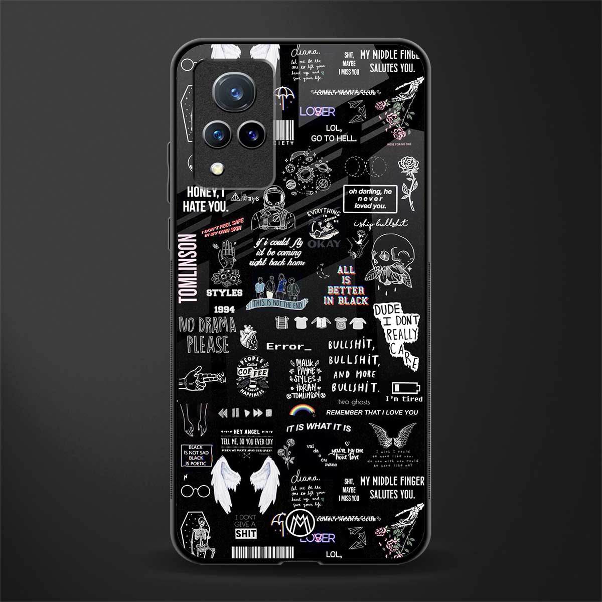 all is better in black glass case for vivo v21 5g image