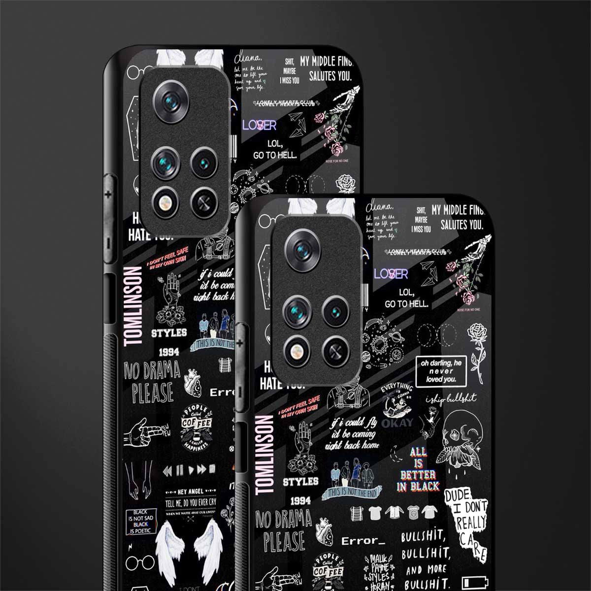 all is better in black glass case for poco m4 pro 5g image-2