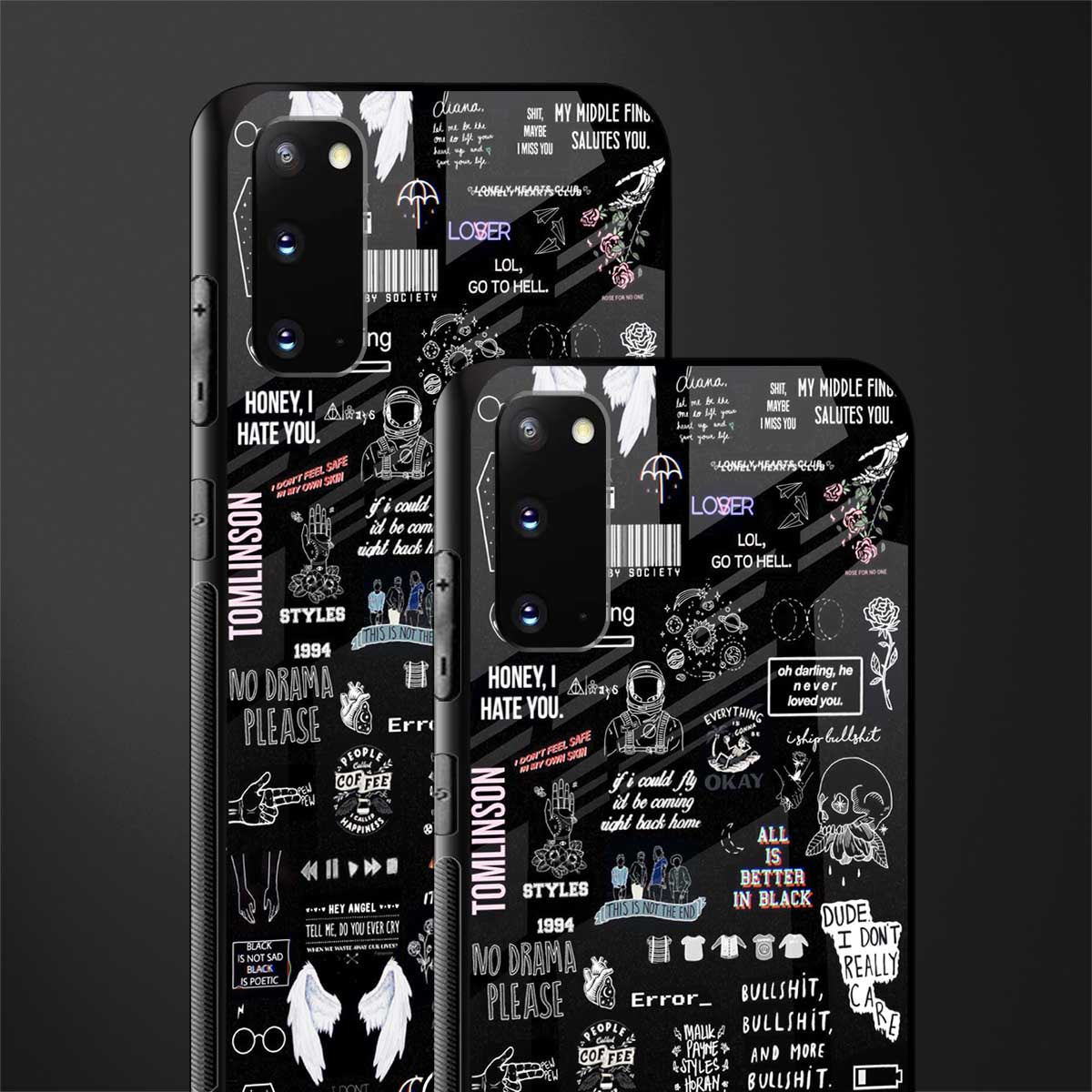 all is better in black glass case for samsung galaxy s20 image-2