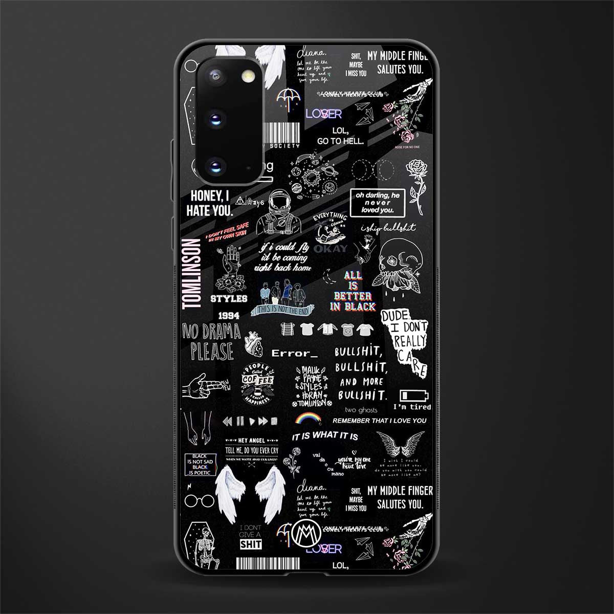 all is better in black glass case for samsung galaxy s20 image