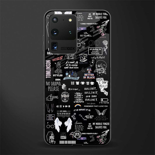 all is better in black glass case for samsung galaxy s20 ultra image