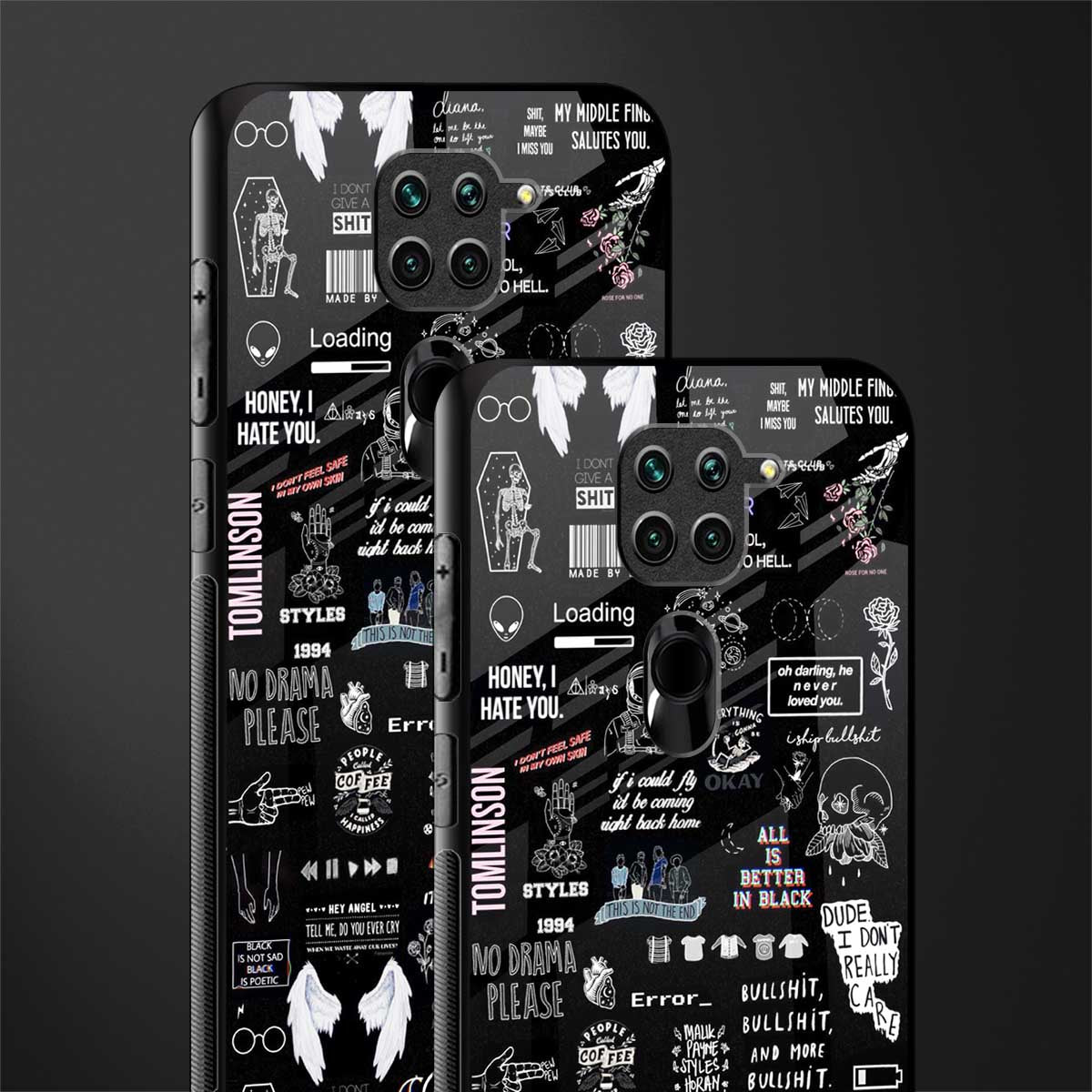 all is better in black glass case for redmi note 9 image-2