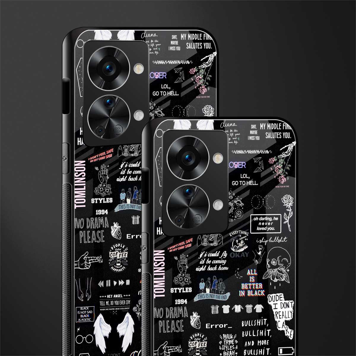 all is better in black glass case for phone case | glass case for oneplus nord 2t 5g