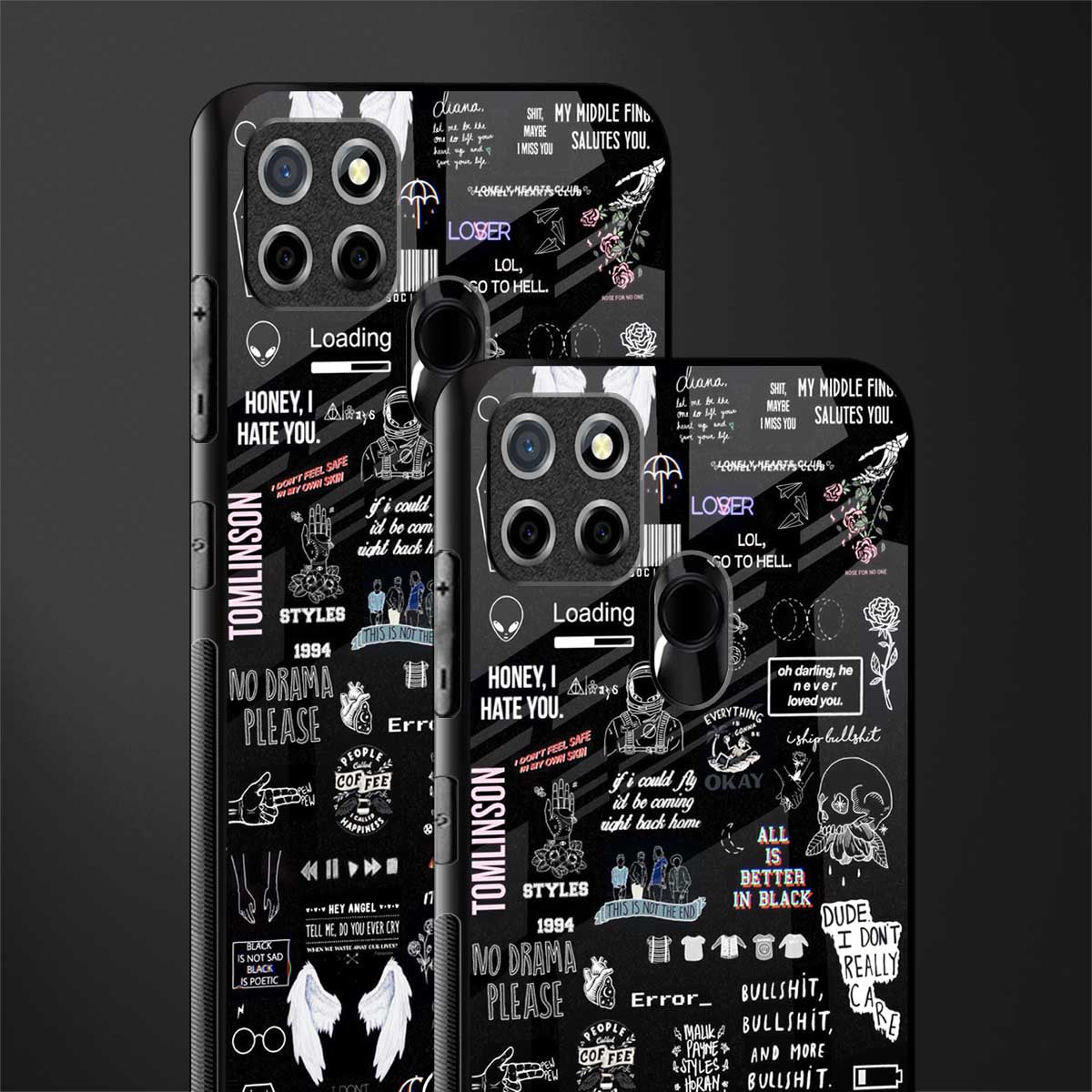 all is better in black glass case for realme narzo 20 image-2