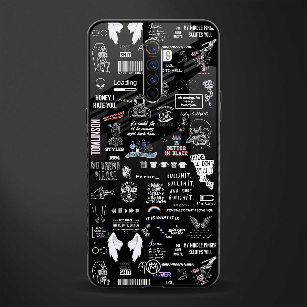 all is better in black glass case for realme x2 pro image