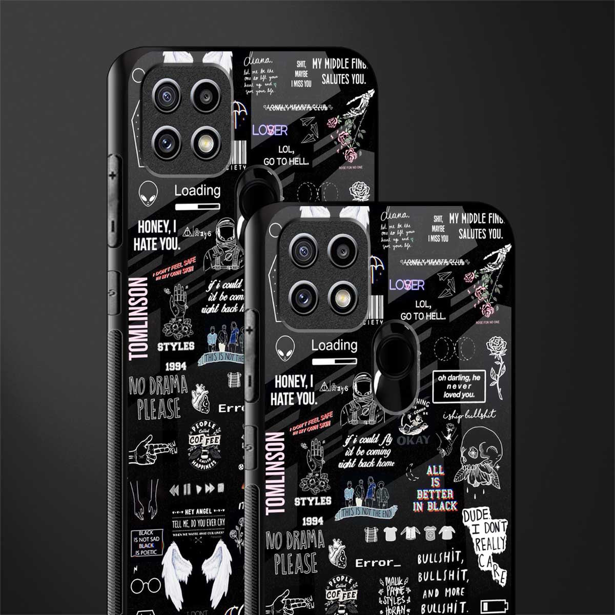 all is better in black glass case for oppo a15 image-2