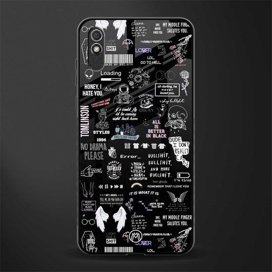 all is better in black glass case for redmi 9i image
