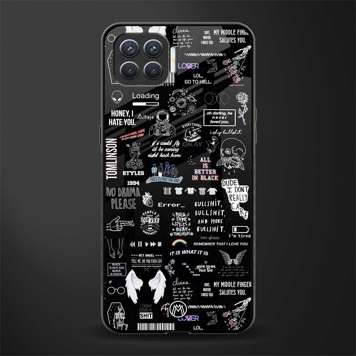all is better in black glass case for oppo f17 pro image
