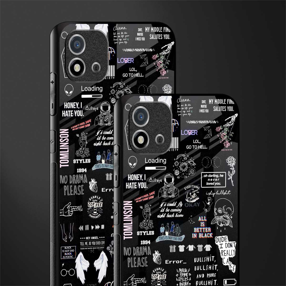 all is better in black glass case for realme c20 image-2