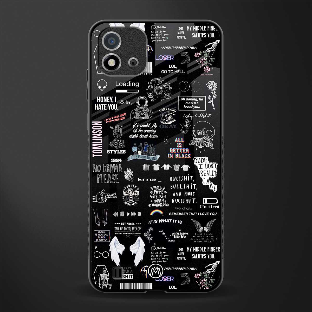 all is better in black glass case for realme c20 image