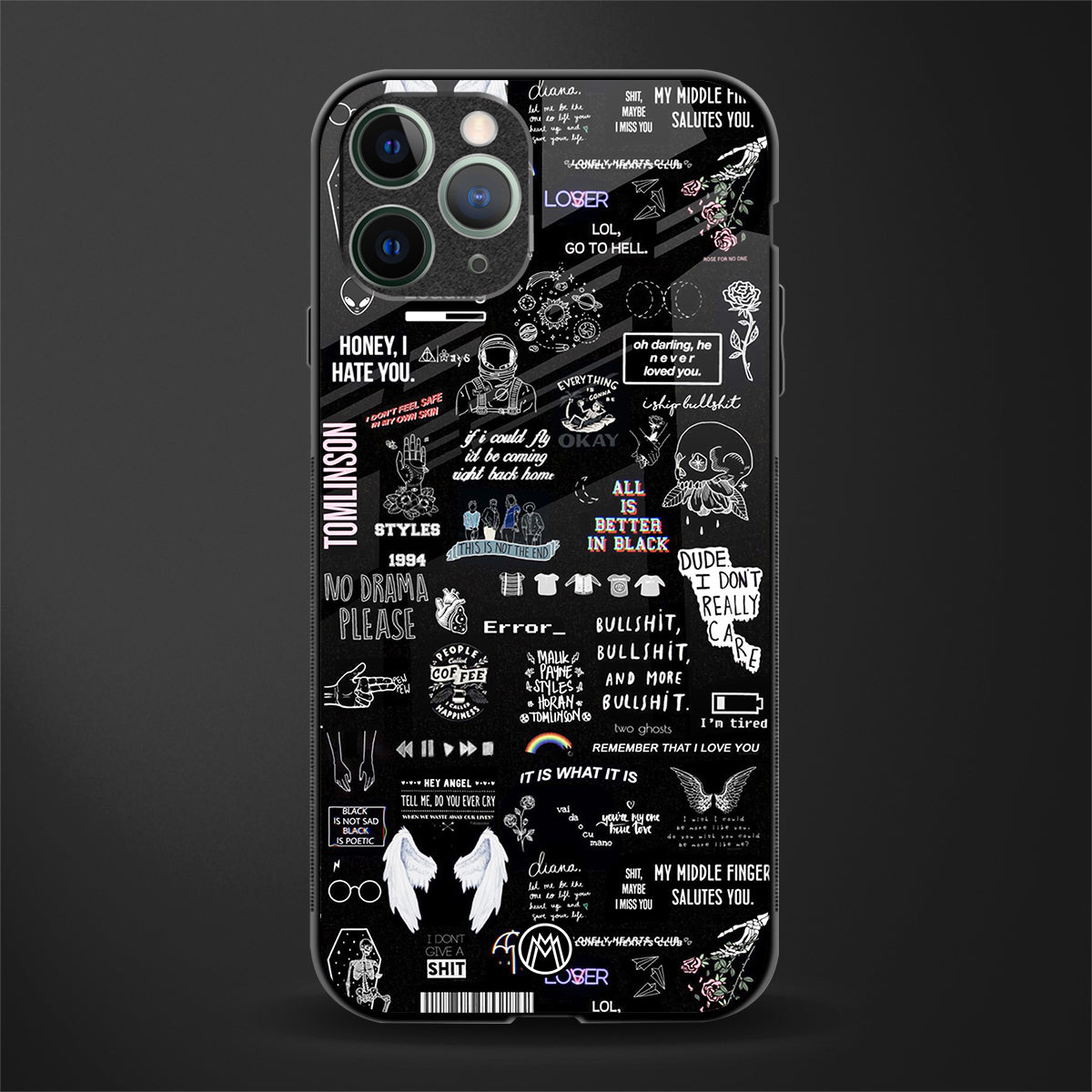 all is better in black glass case for iphone 11 pro image