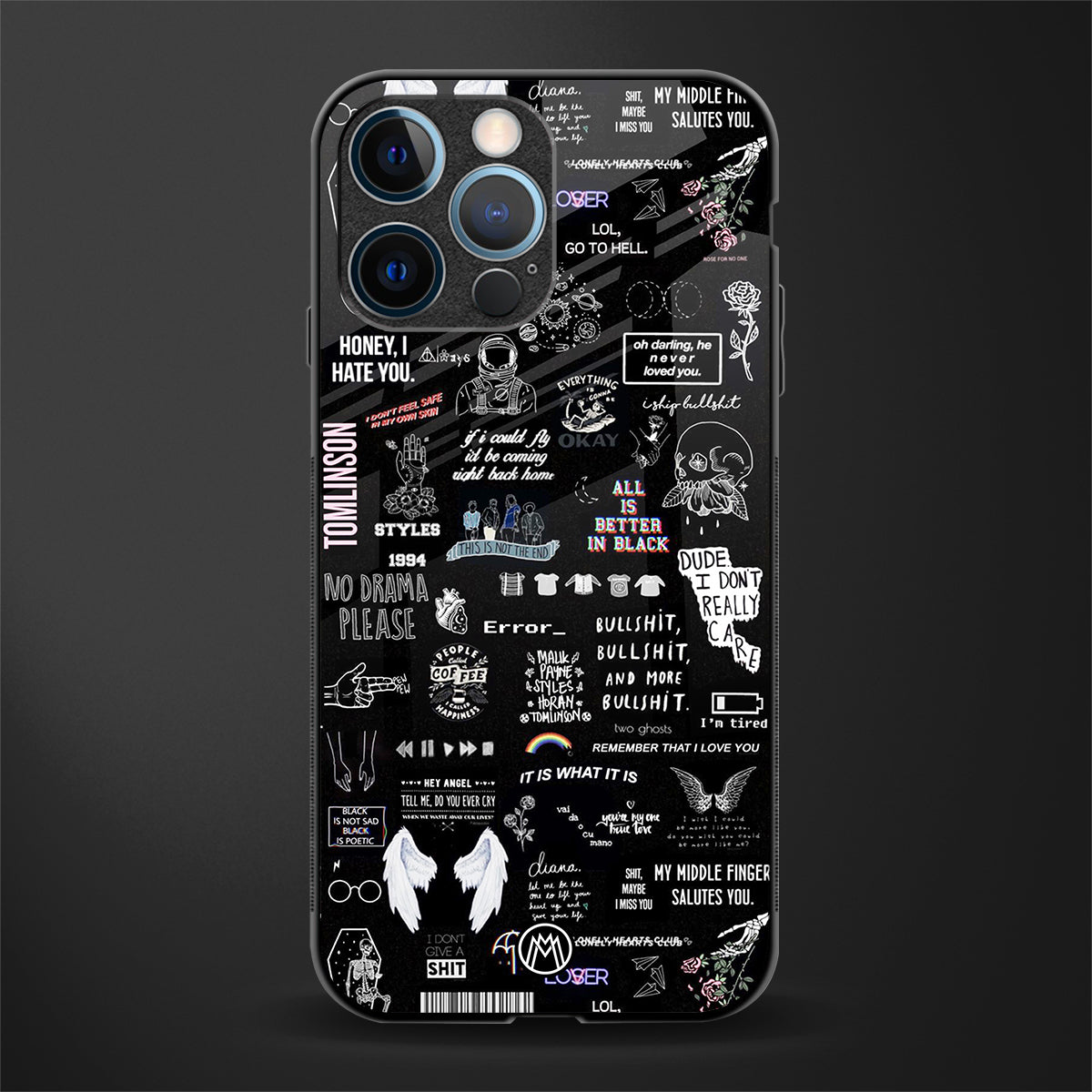 all is better in black glass case for iphone 12 pro image