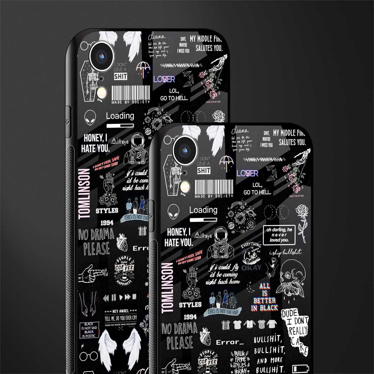 all is better in black glass case for iphone xr image-2