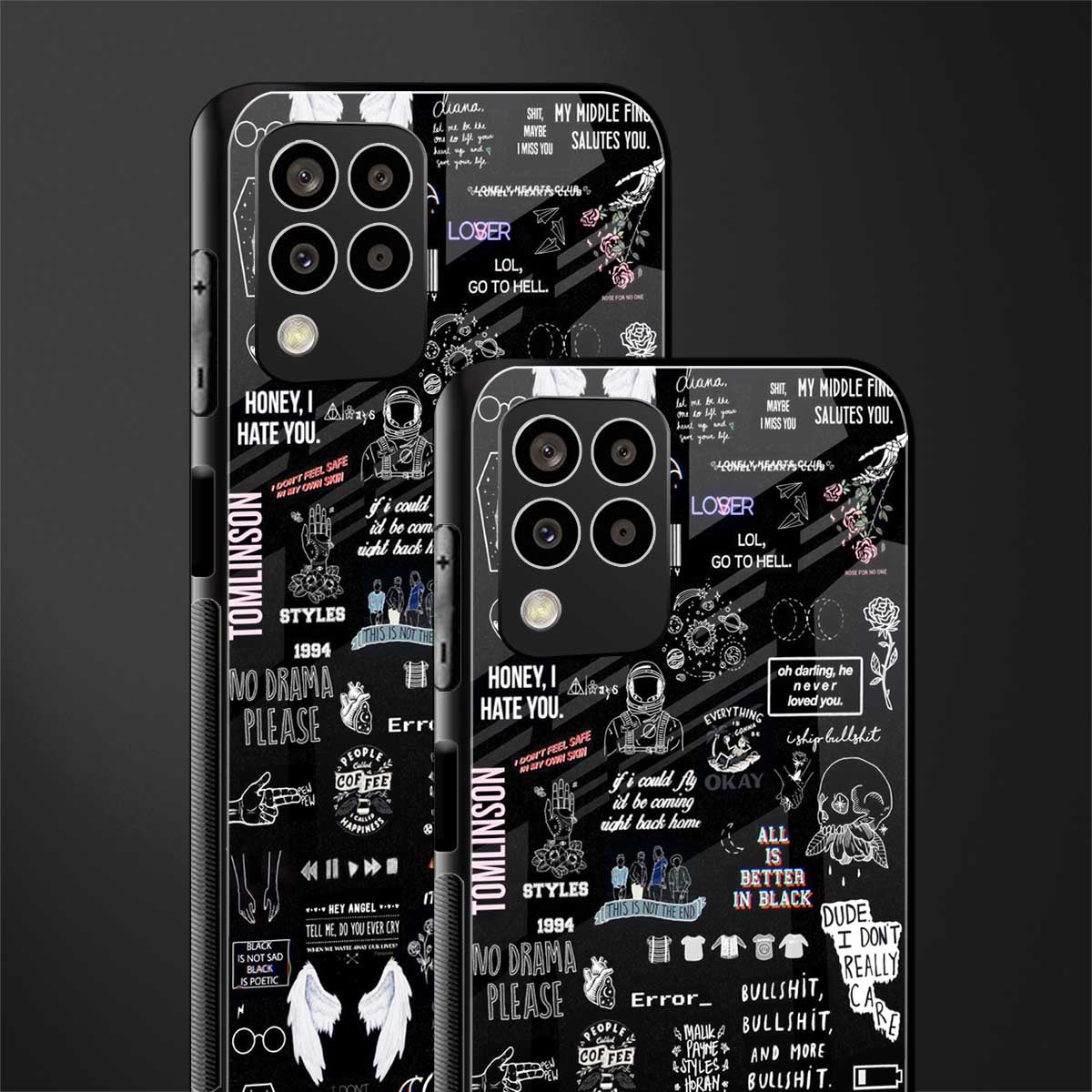 all is better in black back phone cover | glass case for samsung galaxy m33 5g