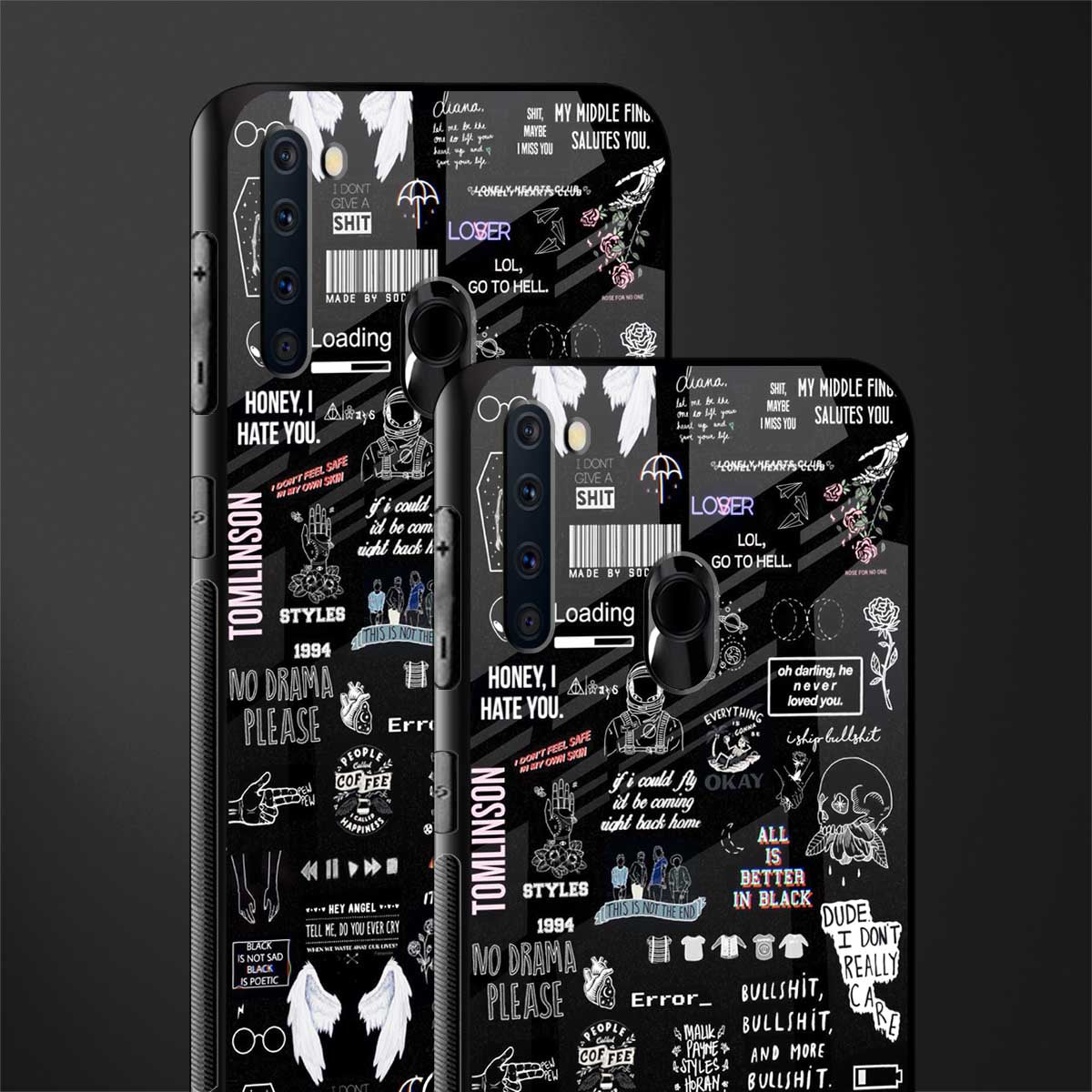 all is better in black glass case for samsung a21 image-2
